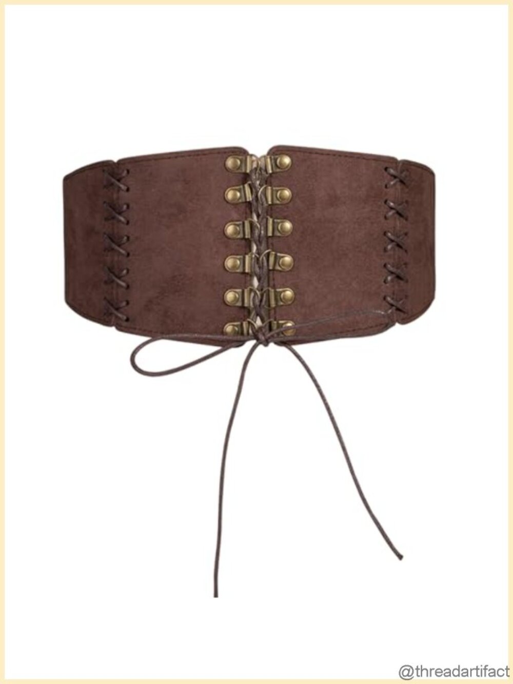Women's Wide Leather Corset Belt Lace-Up Waist Renaissance